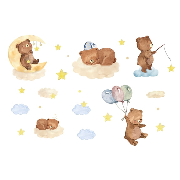 PVC Wall Stickers Wall Decoration Bear Pattern 390x980mm DIY