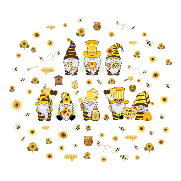 PVC Wall Stickers Wall Decoration Bees Pattern 290x1180mm 2pcs/set for DIY