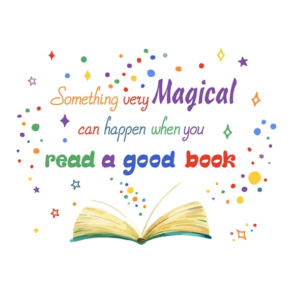 PVC Wall Stickers Wall Decoration Book Pattern 290x900mm