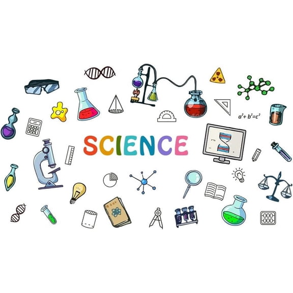 PVC Wall Stickers Wall Decoration Chemistry Theme Pattern 1180x390mm for DIY