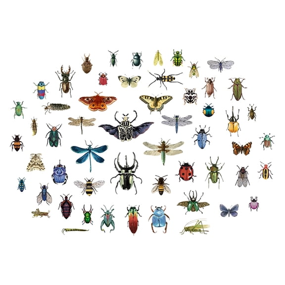 PVC Wall Stickers Wall Decoration Insect Pattern 290x900mm 2pcs/set diy