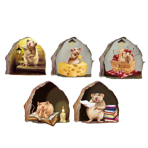 PVC Wall Stickers Wall Decoration Mouse Pattern 500x320mm DIY