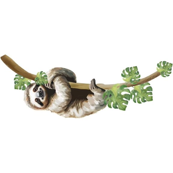 PVC Wall Stickers Wall Decoration Sloth 390x1180mm diy