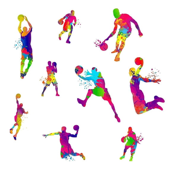 PVC Wall Stickers Wall Decoration Sports Themed Pattern 1180x390mm
