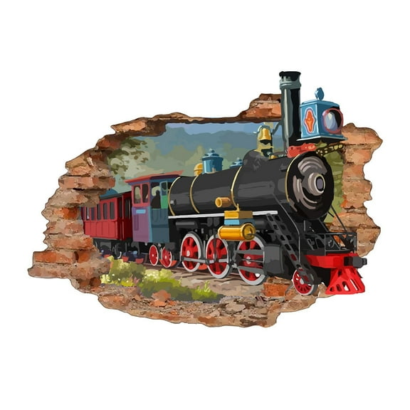 PVC Wall Stickers Wall Decoration Train Pattern 1060x350mm for DIY