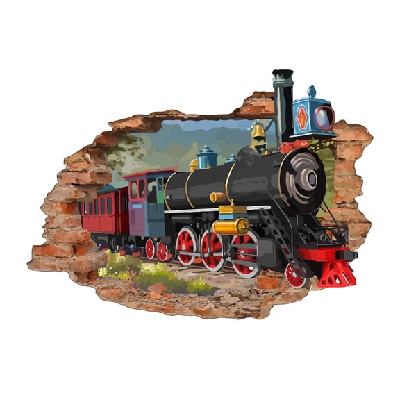 PVC Wall Stickers Wall Decoration Train Pattern 1060x350mm