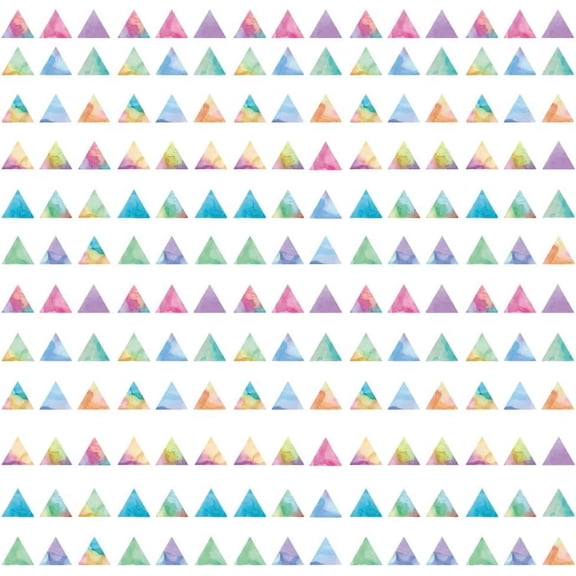 PVC Wall Stickers Wall Decoration Triangle Pattern 900x390mm 2 sheets/set DIY
