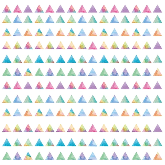 PVC Wall Stickers Wall Decoration Triangle Pattern 900x390mm 2 sheets/set