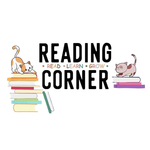 PVC Wall Stickers Wall Decoration Word Reading Corner Book Pattern 900x290mm