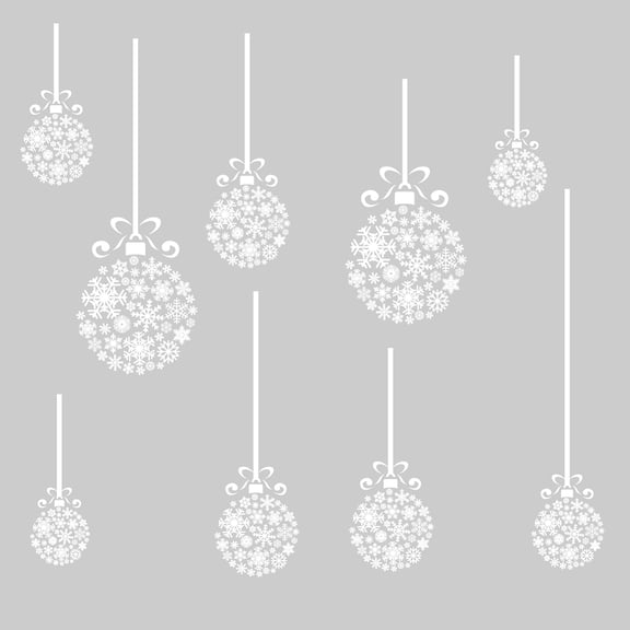 PVC Wall Stickers for Home Living Room Bedroom Wall Decoration Snowflake 700x350mm
