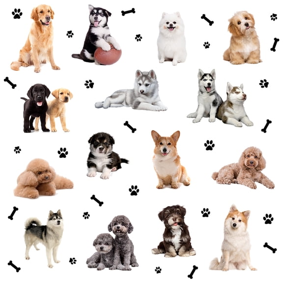PVC Wall Stickers for Wall Decoration Dog Pattern 400x980mm diy