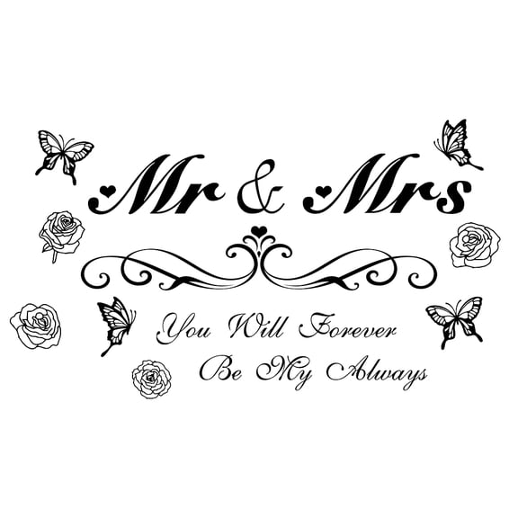 PVC Wall Stickers for Wall Decoration Wedding Themed Pattern 240x700mm DIY