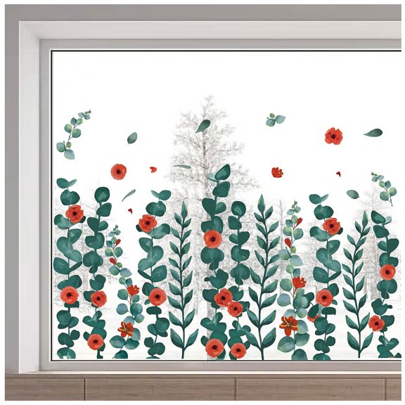 PVC Wall Stickers for Window Decorations Leaf 390x1160mm