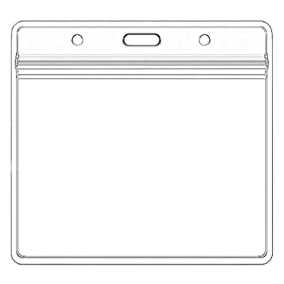 Waterproof Card Protector - Clear Window, 3 Slot Holes, 4