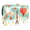 thumbnail image 1 of PVC Waterproof Cosmetic Makeup Case Travel Organizer Bag for Women Small with Zipper, Lightweight, Large Capacity, Printed Design - Suitable for Ladies and Girls on the Go, 1 of 6