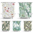 thumbnail image 1 of Green Leaves Design Shower Curtain + Hooks- Waterproof Shower Curtain with Hooks Home Bathtub Decoration, 1 of 10