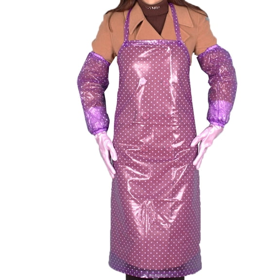 PVC Apron with Oversleeves for Dishwashing and Kitchen Cleaning