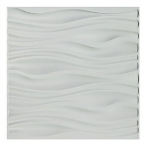 Art3d Wave Design IV 19.7 in. x 19.7 in. PVC 3D Wall Panel (12-Pack)