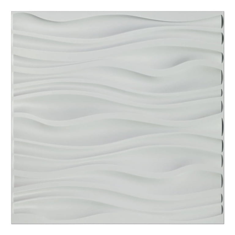 Art3d Wave Design IV 19.7 in. x 19.7 in. PVC 3D Wall Panel (12