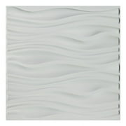 Art3d Wave Design IV 19.7 in. x 19.7 in. PVC 3D Wall Panel 12-Pack