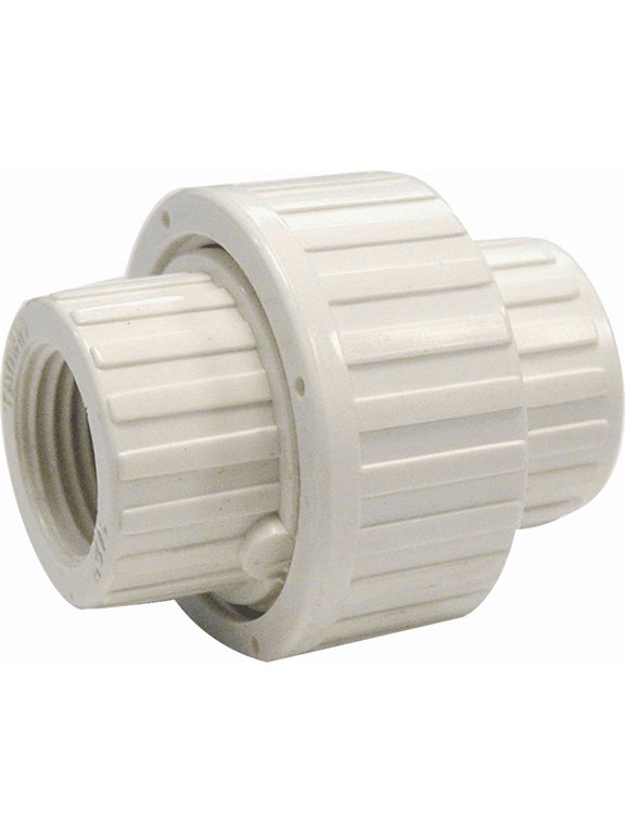 PVC White Threaded Union - Single Pack Residential Use, Standard Application