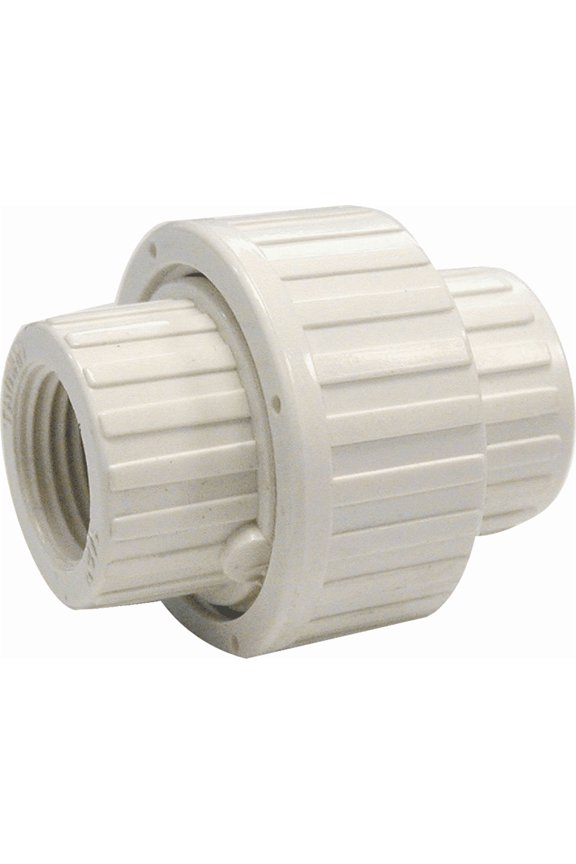PVC White Threaded Union - Single Pack  Residential Use, Standard Application