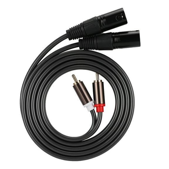 PVC Wired RCA to XLR Adapter Cable for Audio Connection, Dual Row Design, High-Quality Sound Transfer