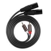 PVC Wired RCA to XLR Adapter Cable for Audio Connection, Dual Row Design, High-Quality Sound Transfer