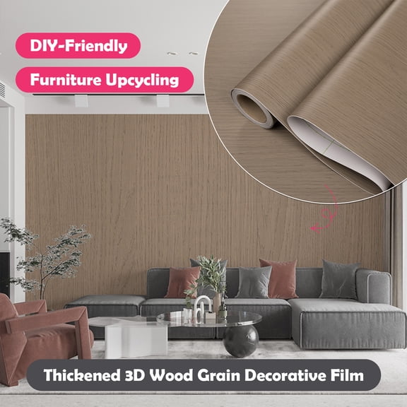 thick Wood Wallpaper Peel and Stick Wallpaper 23.62in*197in strong adhesive wallpaper Vinyl Film Self Adhesive Removable Decor Wall Paper for Bathroom Kitchen Walls