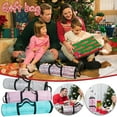 thumbnail image 1 of PVC Wrapping Paper Storage Bag, Zippered Gift Wrap Organizer with Dual Carry & Hang Handles, Moisture Dust Proof Slim Space Saving Container for Holiday Ribbon Wraps Closet Garage Under Bed Storage, 1 of 2