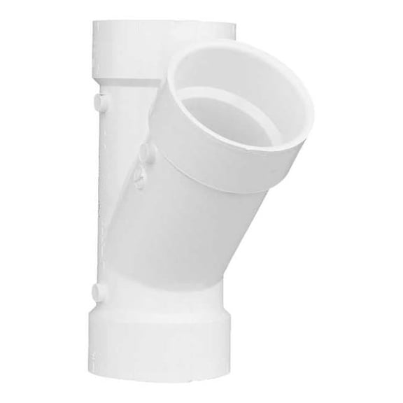 PVC Wye, Hub, 3 in Pipe Size 1WJU3