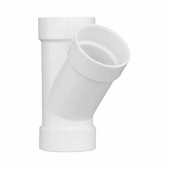 PVC Wye, Hub, 4 in Pipe Size 1WJU5