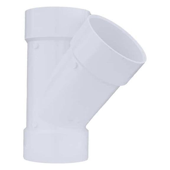 Manufacturer Varies PVC Wye, Hub, 6 in Pipe Size 1WKW2