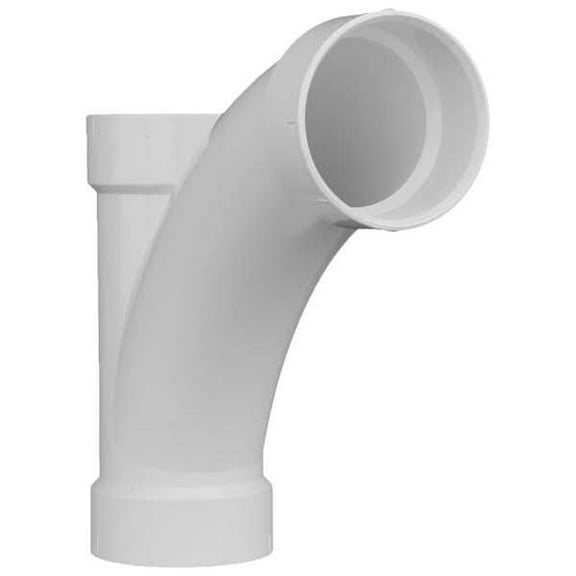 Manufacturer Varies PVC Wye and 45 Degree Elbow, Hub, 4 in Pipe Size 1WJX7