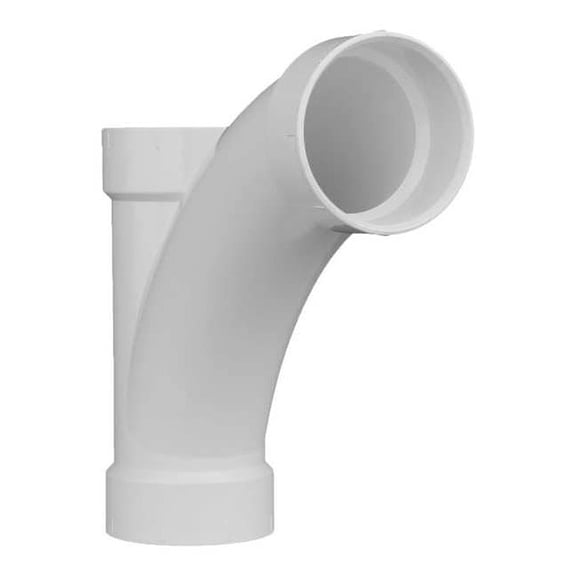 PVC Wye and 45 Degree Elbow, Hub, 4 in Pipe Size 1WJX7