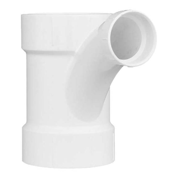 PVC Wye and 45 Degrees Elbow, Hub, 4 in x 4 in x 2 in Pipe Size 1CNX2