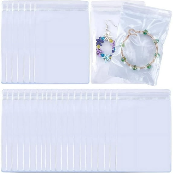 PVC Zip Lock Bags Resealable Packaging Bags Self Seal Bag Light Blue Rectangle 12x8cm 100pcs/set