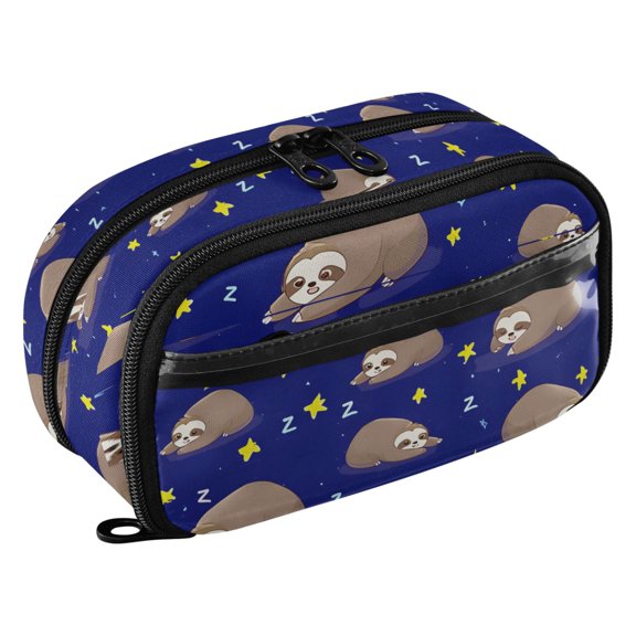 PVC Zipper Pencil Pouch Brown Koala Waterproof Stationery Organizer Bag Cute Large Capacity Pencil Case for School Travel