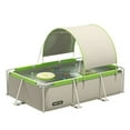 thumbnail image 1 of BEJOLO Large Outdoor Non-Inflatable Swimming Pool with Canopy Sunshade - Square Family Pool for Adults & Kids, Durable Above Ground Backyard Pool, 1 of 11