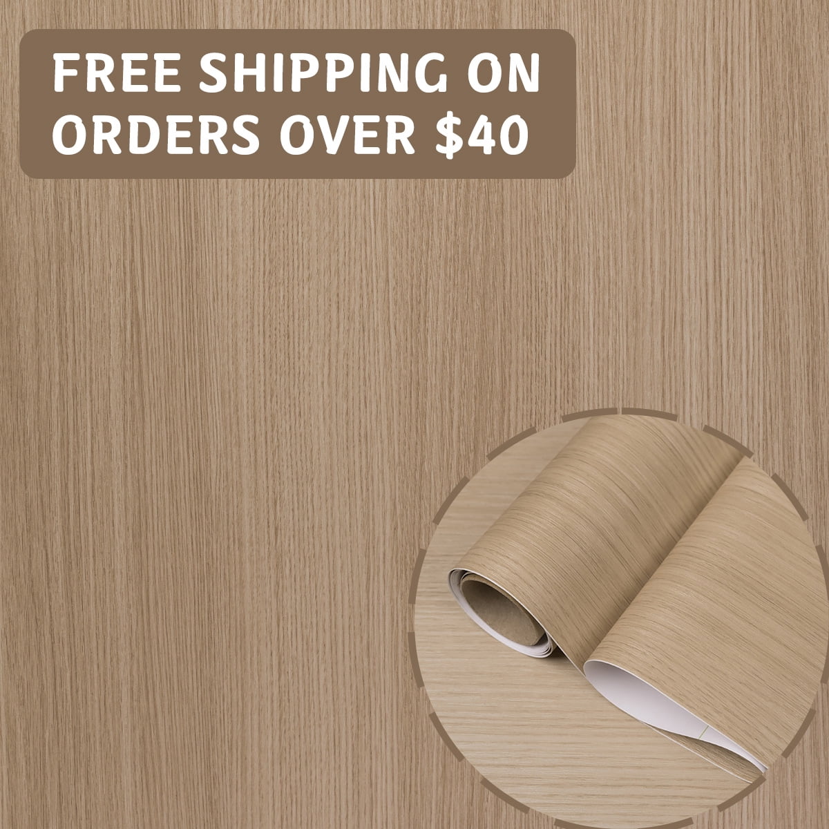 PVC Wood Grain Self Adhesive Wallpaper Peel and Stick Waterproof Vinyl Liner Removable Easy Install Rustic Wood Look Roll 23.62in*118/ 197in