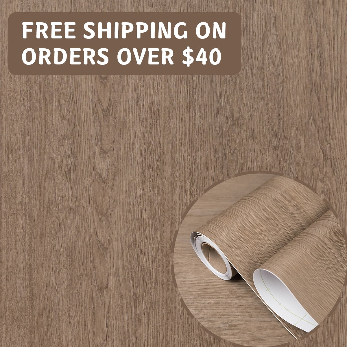 PVC Wood Grain Self Adhesive Wallpaper Peel and Stick Waterproof Vinyl Liner Removable Easy Install Rustic Wood Look Roll 23.62in*118/ 197in