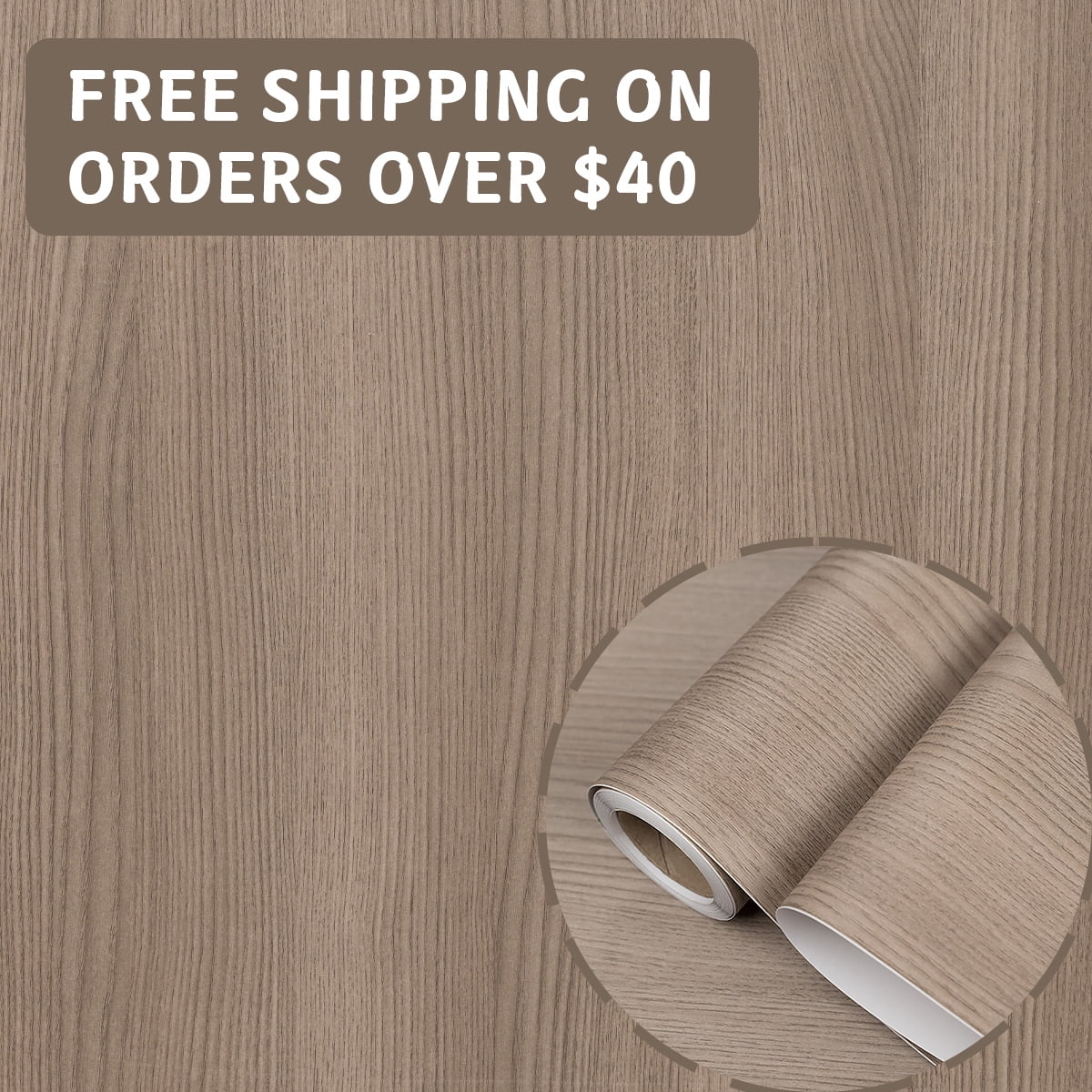 PVC Wood Grain Self Adhesive Wallpaper Peel and Stick Waterproof Vinyl Liner Removable Easy Install Rustic Wood Look Roll 23.62in*118/ 197in