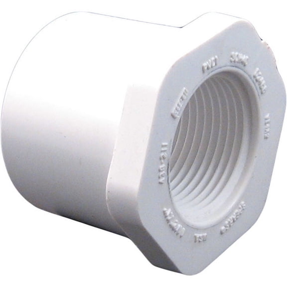 PVCB1121ST Schedule 40 PVC Bushing, 1-1/2 x 1 Inch