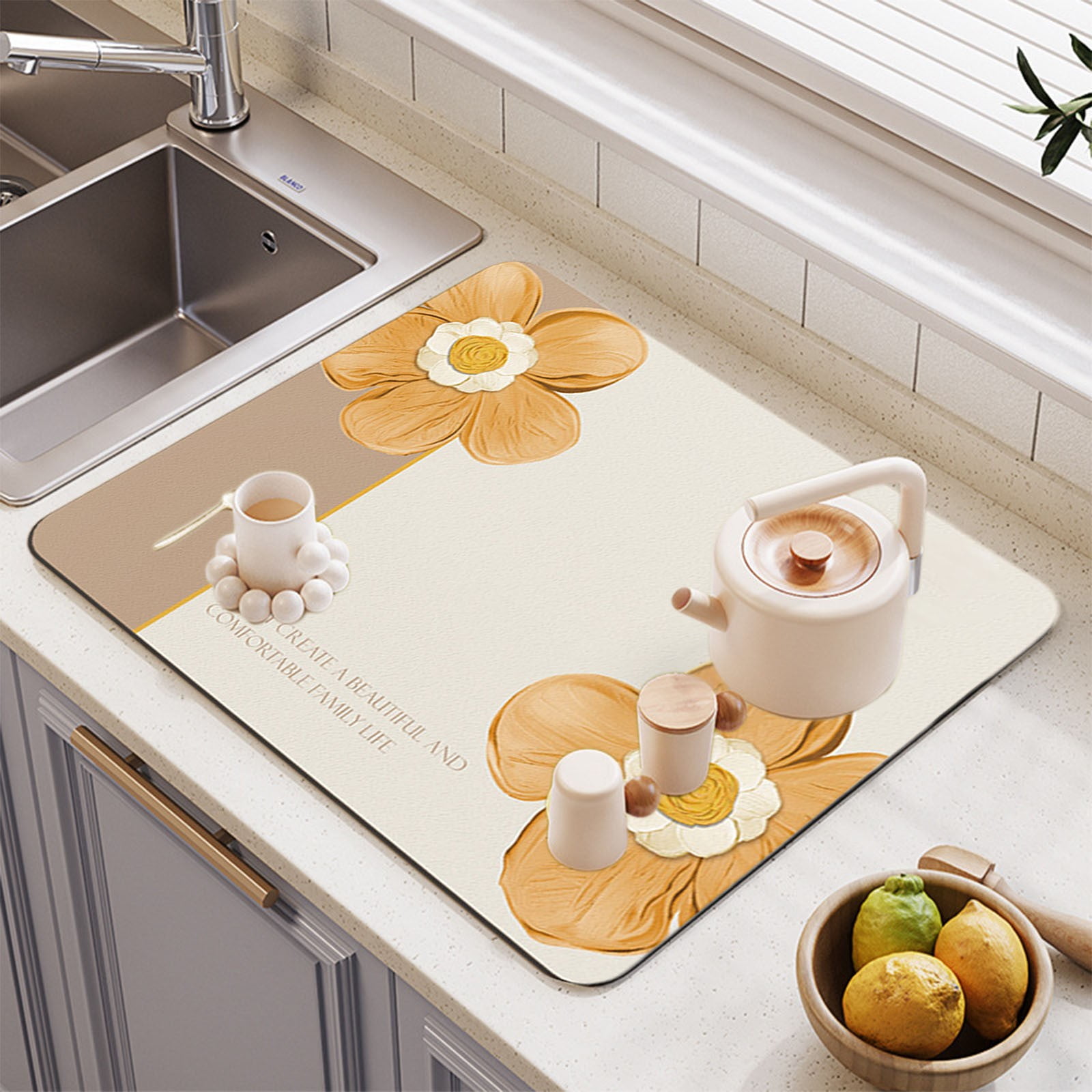 Buy MooonGem Dish Drying Mat & Coffee Mat For Kitchen Counter, Absorbent Microfiber Waterproof Mat With Non-Slip Backing, Multi-Size Multi-Color Options, Sink And Coffee Bar Accessories Online At Low Prices In India