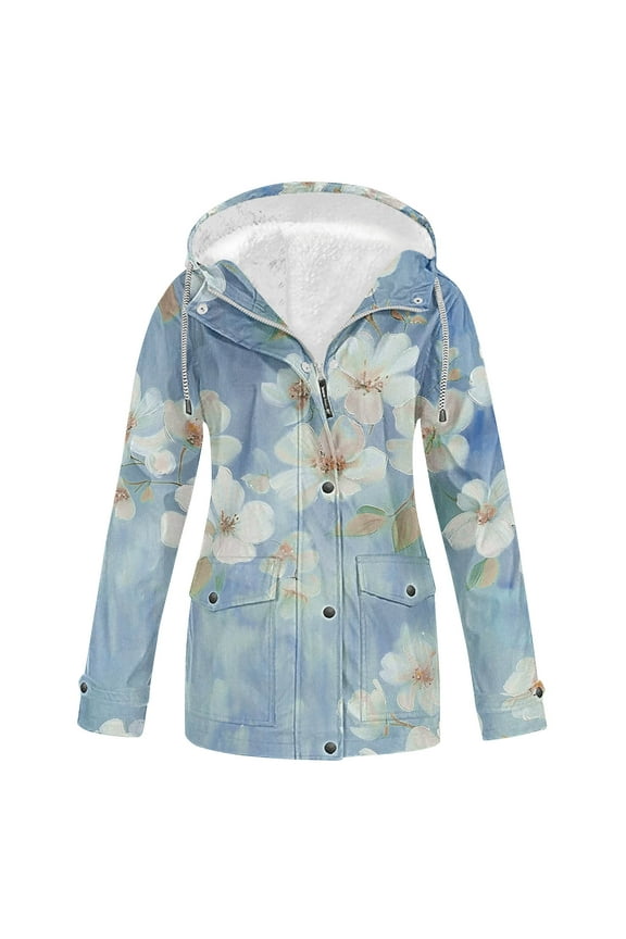 Rain Jacket Camouflage Rain Coat Outdoor Windbreaker Hooded Trench Coats L