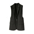 thumbnail image 1 of PVCS Women's Casual Jackets Clearance Button Up Vest with Pockets Solid Color Jacket Casual Outerwear Suit XL, 1 of 5