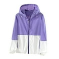 thumbnail image 1 of PVCS Women's Casual Jackets Clearance Lightweight Sun Protective Clothing Cool Color Block Jacket Coat 3XL, 1 of 4