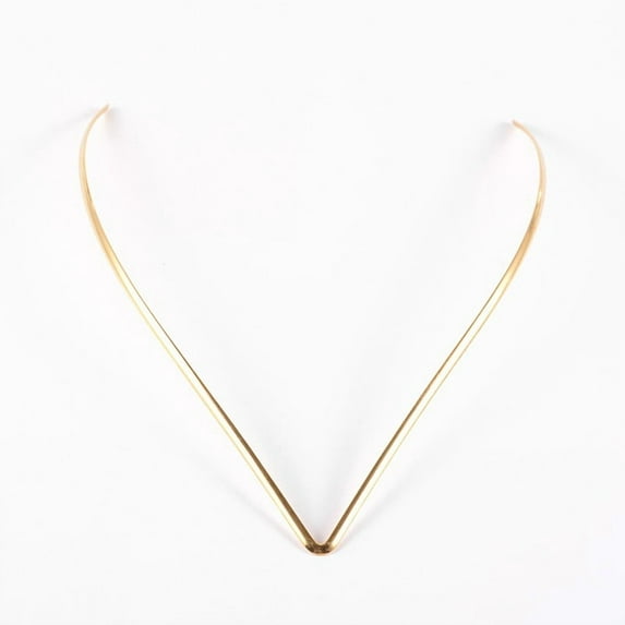 PVD Vacuum Plating 201 Stainless Steel Torque Necklace Making Rigid Necklaces Golden 15.5~170x125~130mm