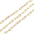 thumbnail image 1 of PVD Vacuum Plating 304 Stainless Steel Cable Chains with Spool Soldered Real 18K Gold Plated 7.5x3.5x0.8mm 10.93 yards(10m)/roll, 1 of 4