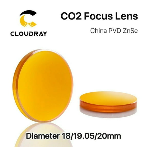 PVD ZnSe CO2 Laser Focus Lens 20mm Diameter FL 38.1mm to 101.6mm